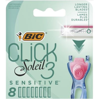 Bic Click Soleil 3 Sensitive 8 stk