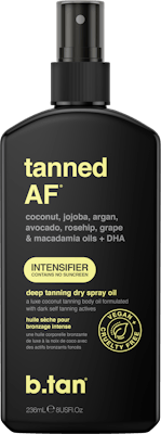 B.Tan Tanned Af Deep Tanning Dry Spray Oil Zero SPF 236 ml