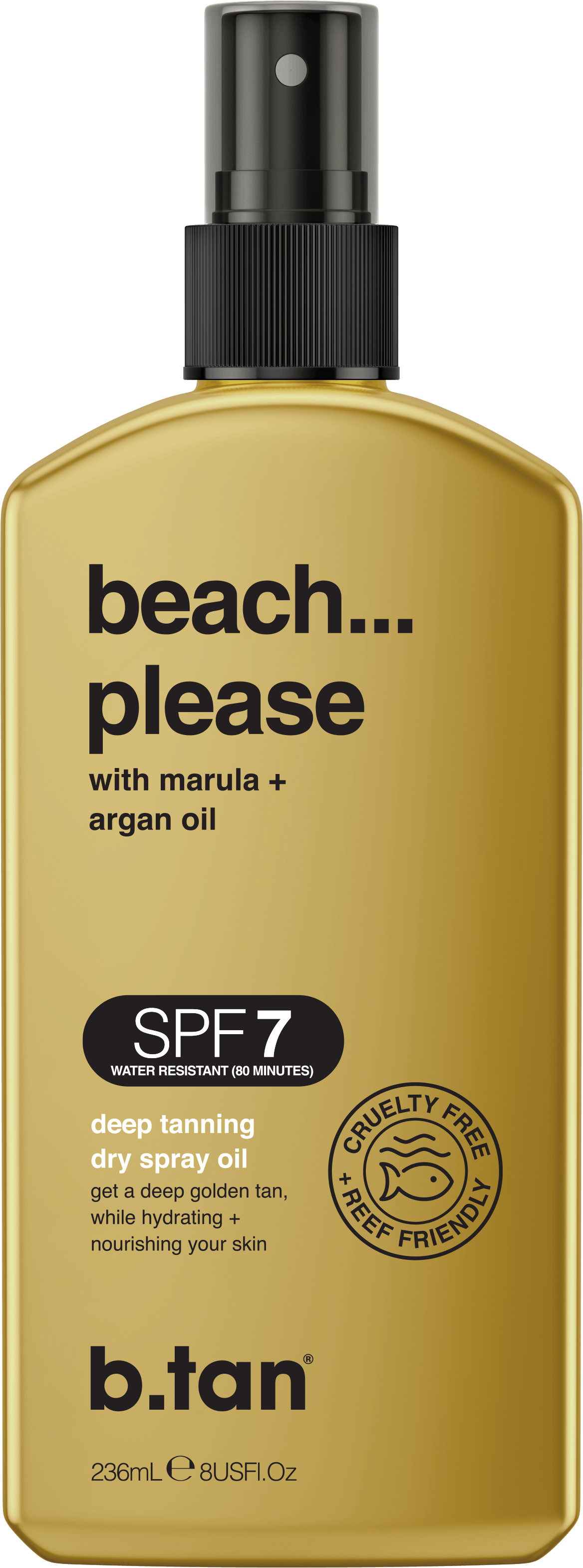 B.Tan Deep Tanning Dry Spray Oil Beach Please SPF7 236 ml - £7.99