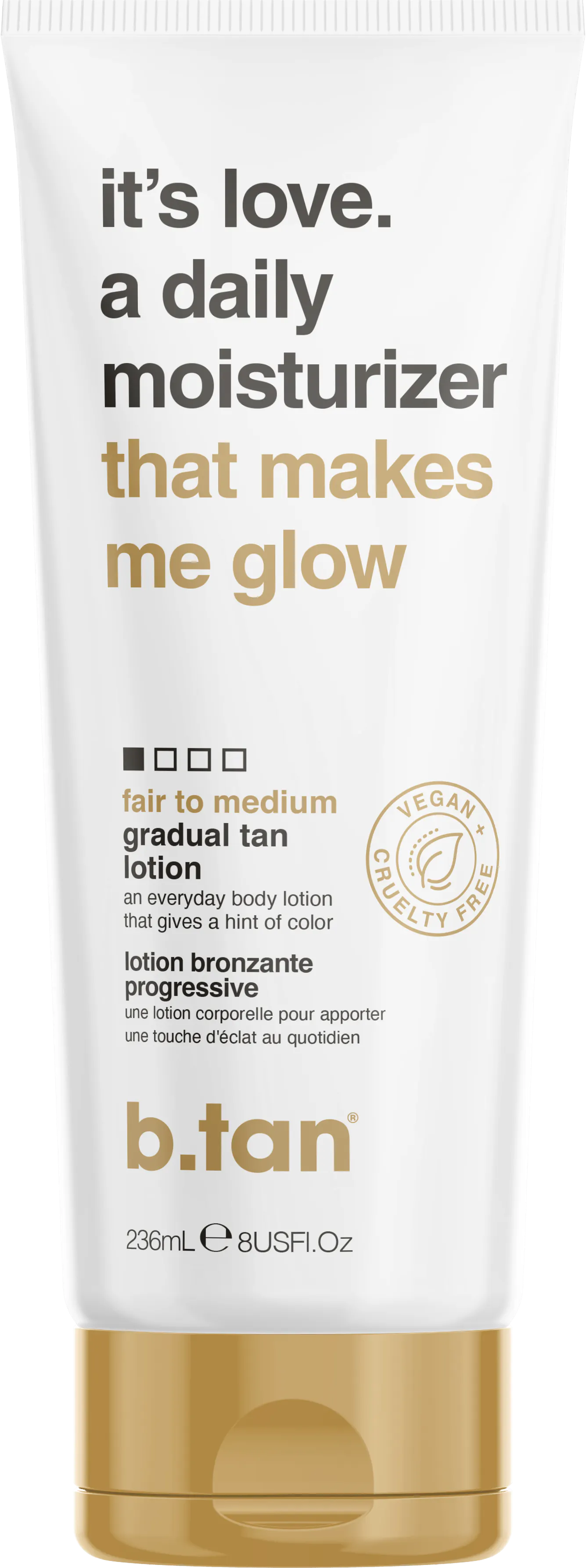 B.Tan Gradual Tan Lotion It's Love A Daily Moisturizer That Makes Me Glow 236 ml
