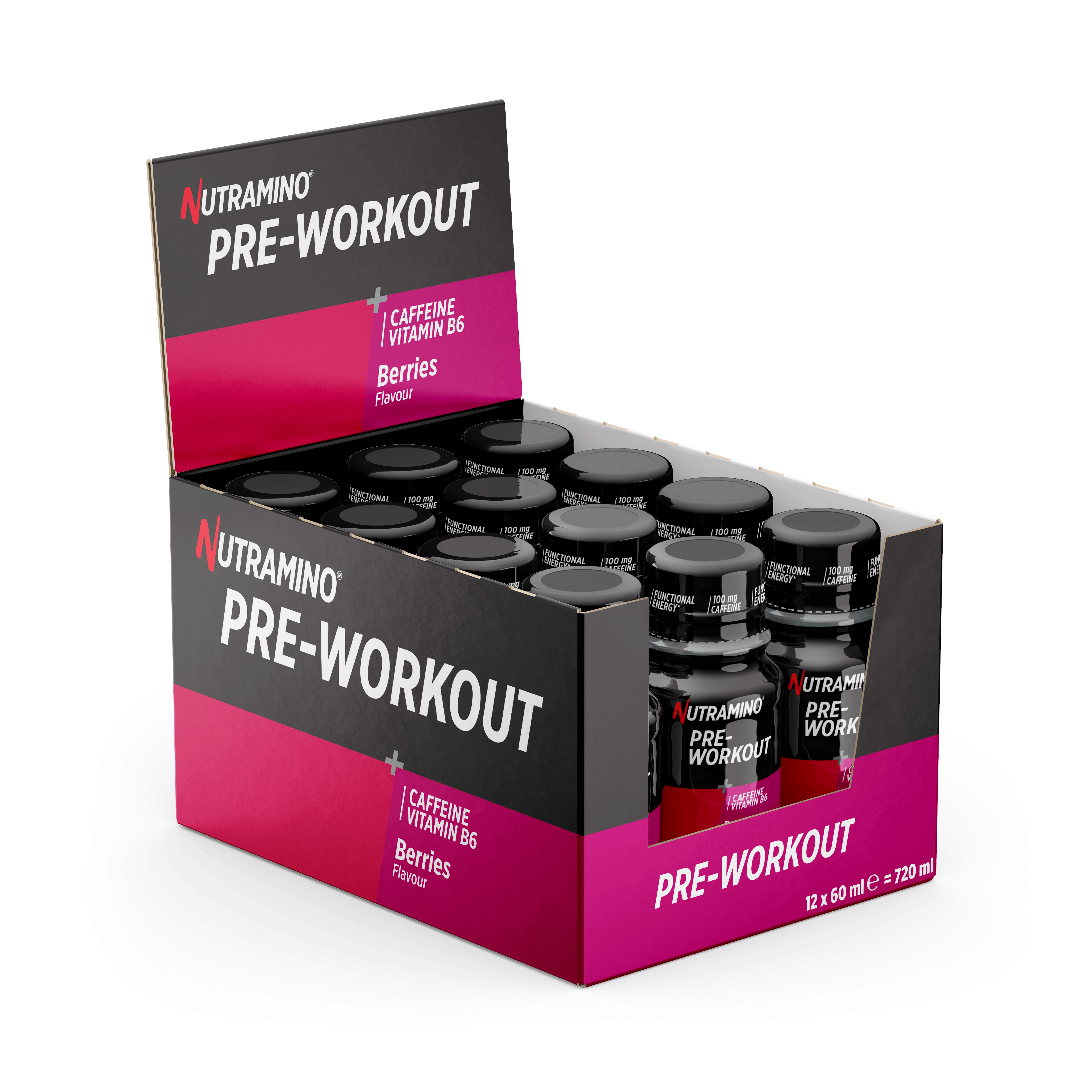 Nutramino PreWorkout Shot Berries 12 x 60 ml 179.95 kr