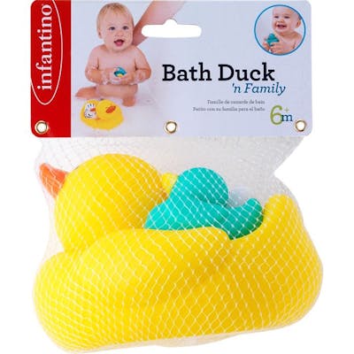 Infantino Kids Bath Duck &#039;N Family 6M+ 1 stk + 2 stk