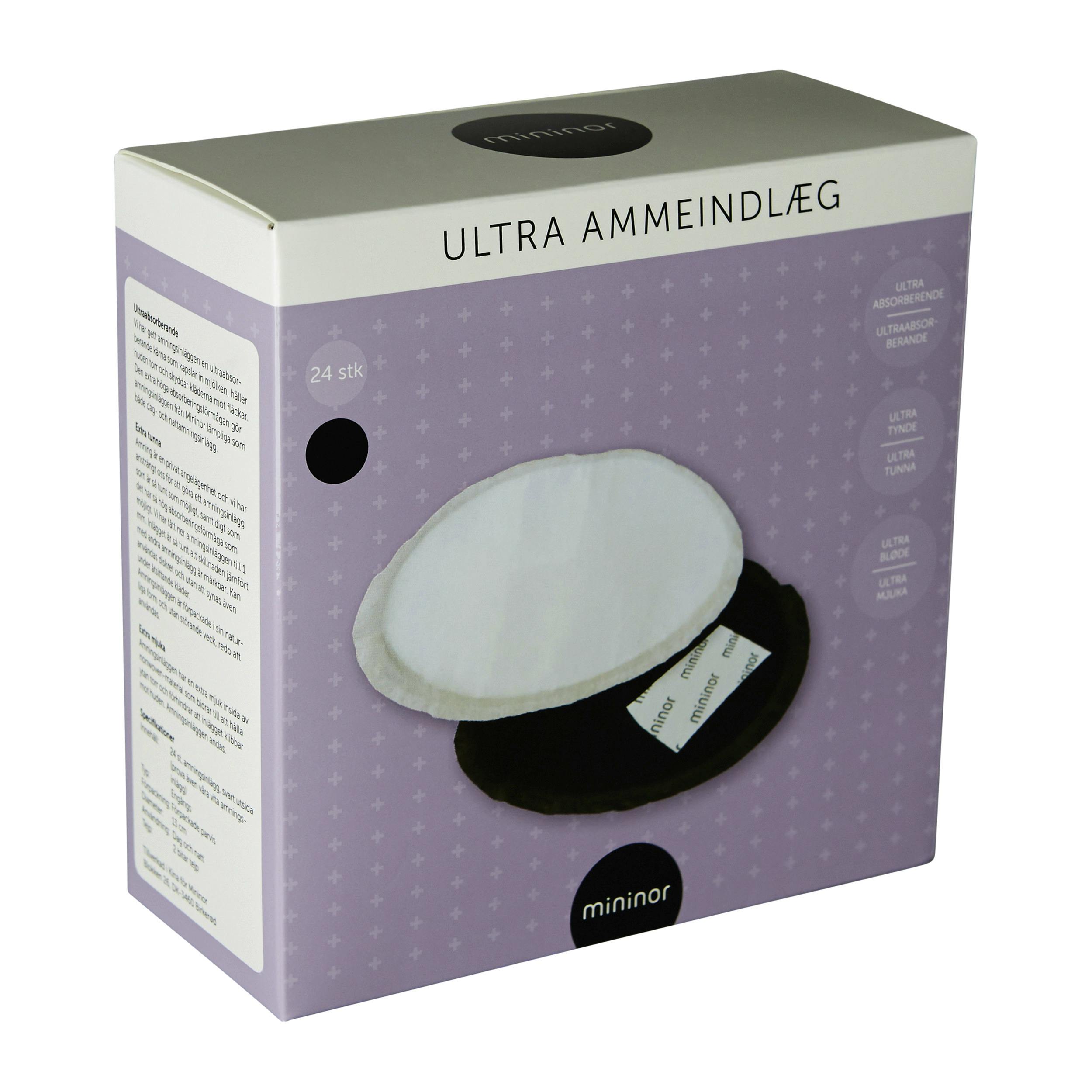 Mininor Breast Pads Black 24 stk