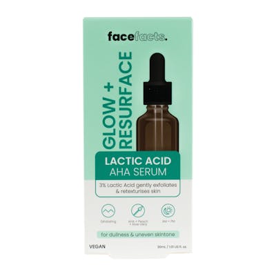 Face Facts Glow + Resurface Lactic Acid AHA Serum 30 ml