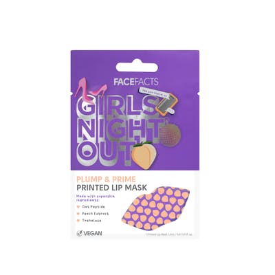 Face Facts Girls Night Out Plump & Prime Printed Lip Mask 1 stk