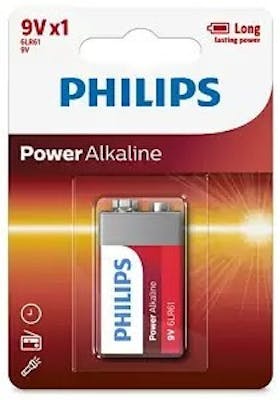 Philips Power Alkaline 6LR61 9V 1 kpl