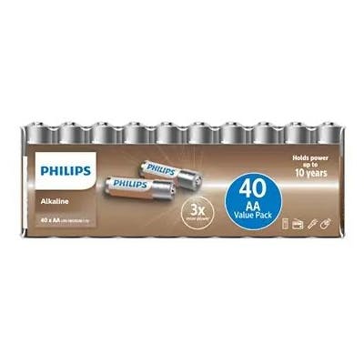 Philips Alkaline AA LR6 40 pcs
