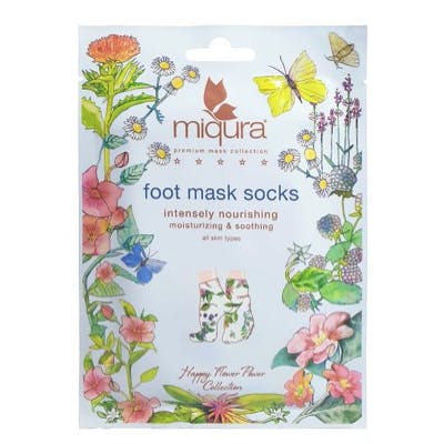 Miqura Flower Foot Mask 1 stk