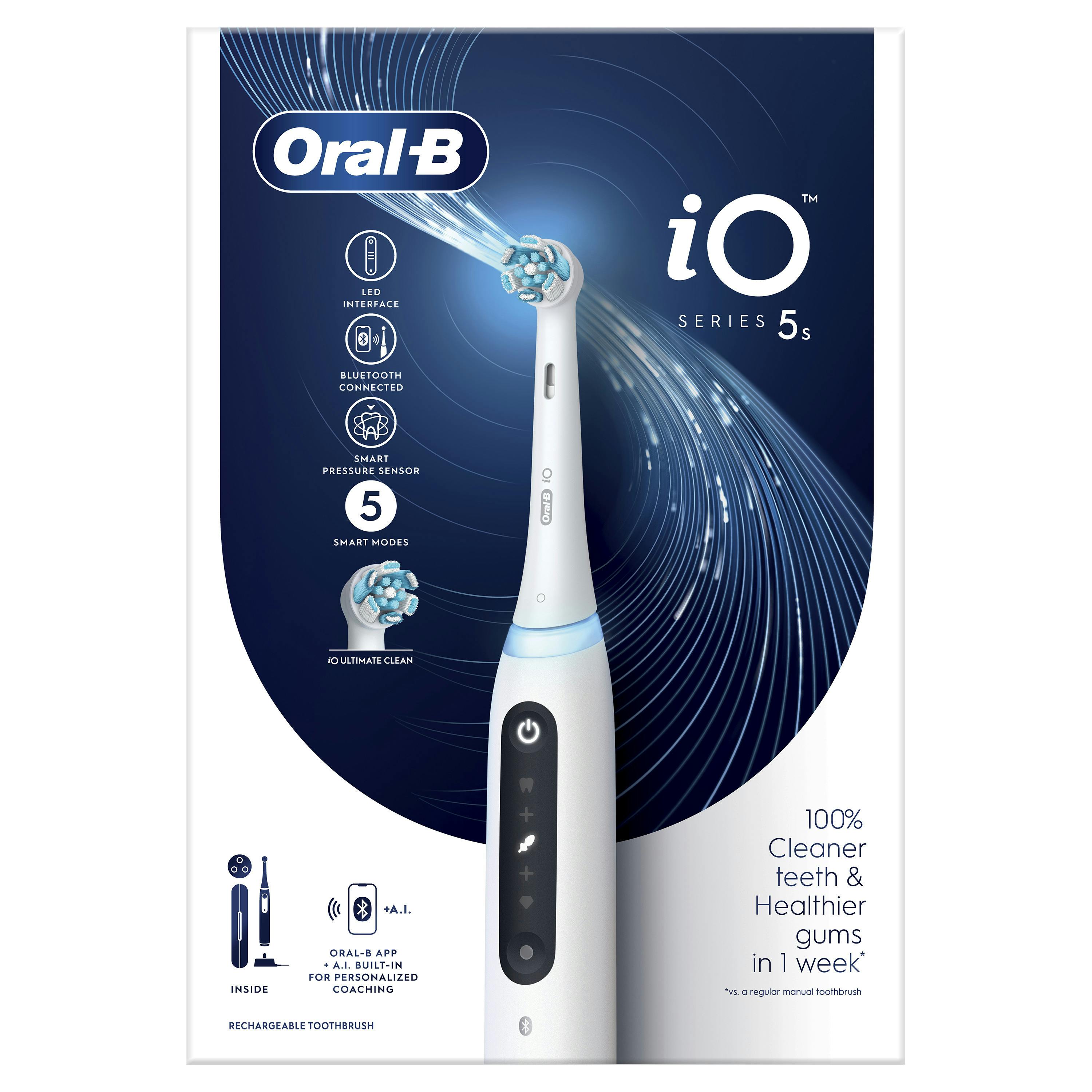 lijst Lauw spek Oral-B iO 5S Electric Toothbrush Quite White 1 st - 146.49 EUR - luxplus.nl