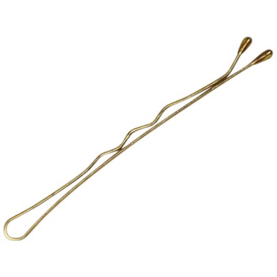 Beauty Flow Metal Hair Pin Golden 50 stk