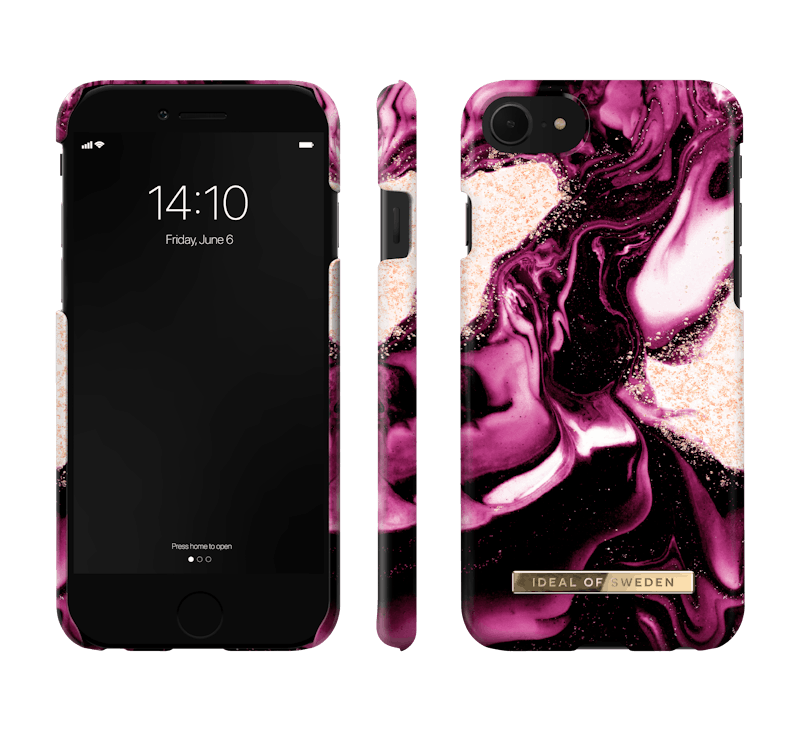 IDeal Of Sweden Fashion Case iPhone 8/7/6/6S/SE Golden Ruby Marble 1 st