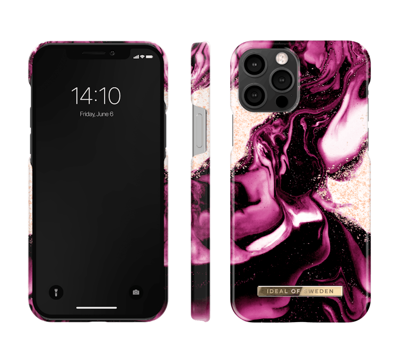 IDeal Of Sweden Fashion Case iPhone 12/12 Pro Golden Ruby Marble 1 st