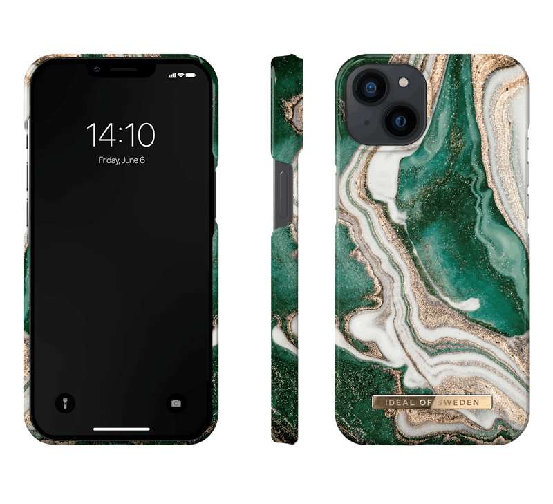 IDeal Of Sweden Fashion Case iPhone 13 Golden Jade Marble 1 st