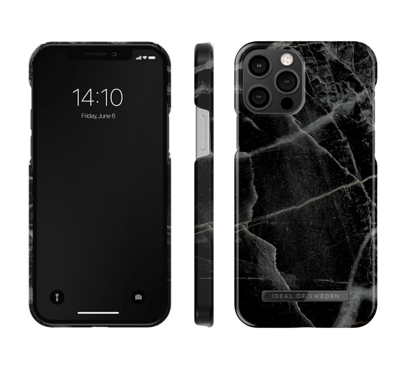 IDeal Of Sweden Fashion Case iPhone 12/12 Pro Black Thunder Marble 1 st