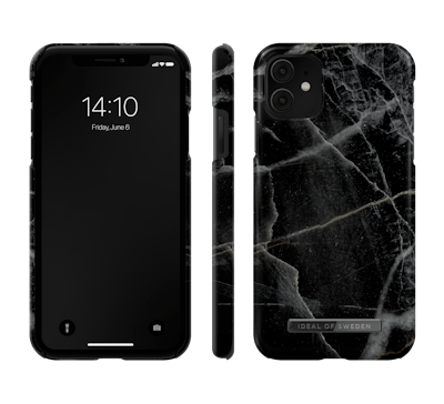 iDeal Of Sweden Fashion Case iPhone 11/XR Black Thunder Marble 1 kpl