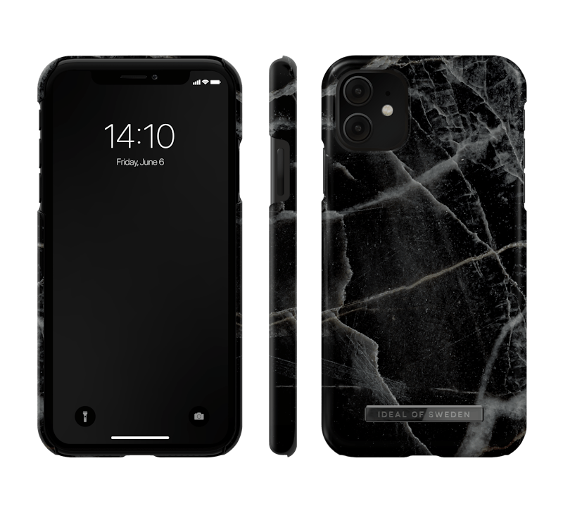 IDeal Of Sweden Fashion Case iPhone 11/XR Black Thunder Marble 1 st