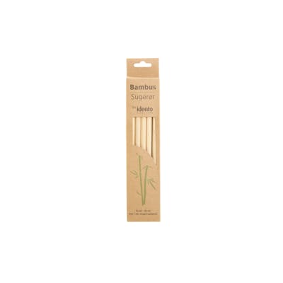 Idento Bamboo Straws 20 cm 10 stk