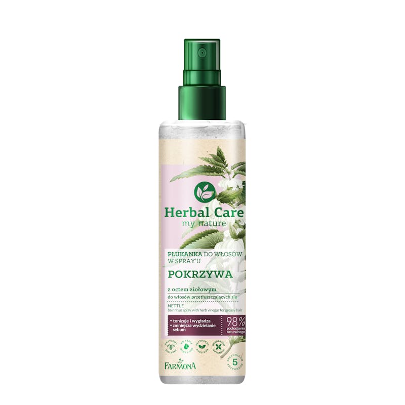 Herbal Care Nettle Hair Rinse Spray With Vinegar For Greasy Hair 200 ml