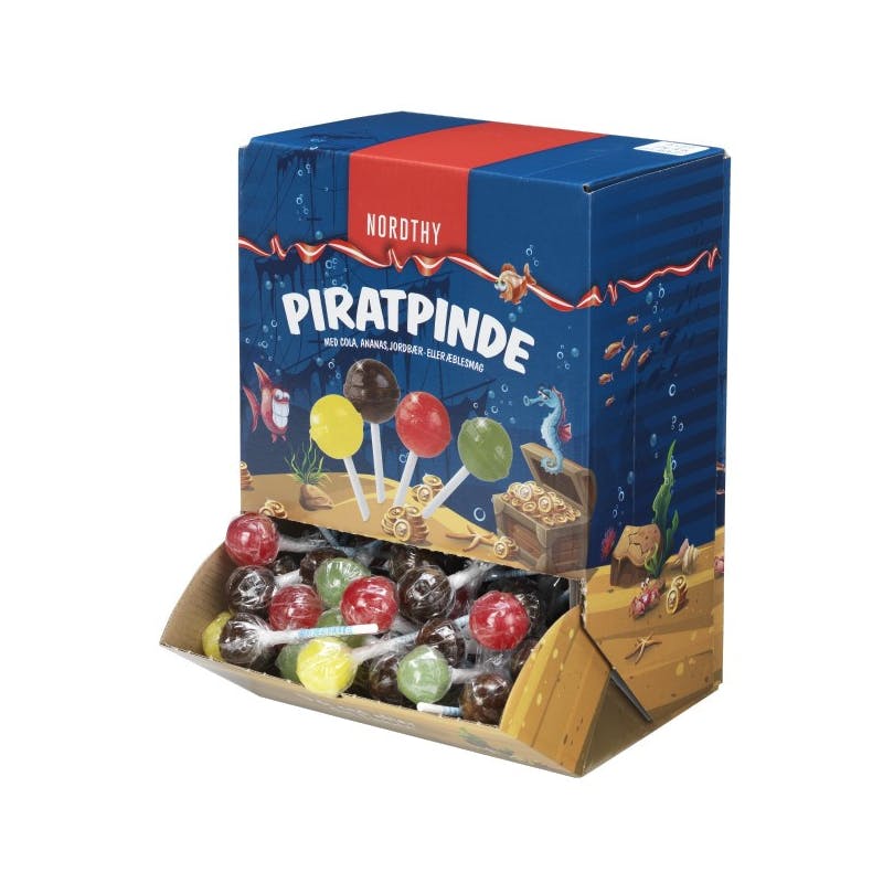 Nordthy Piratpinde Lollipops Box 900 g