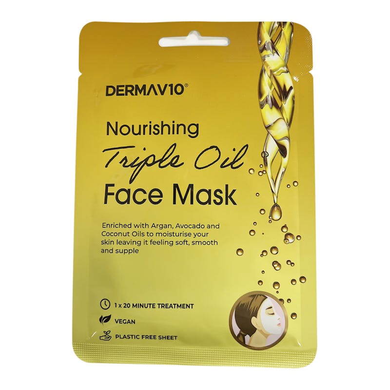 DermaV10 Triple Oil Sheet Face Mask 1 st