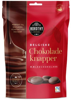 Nordthy Belgiske Chokolade Knapper Mælkechokolade 275 g