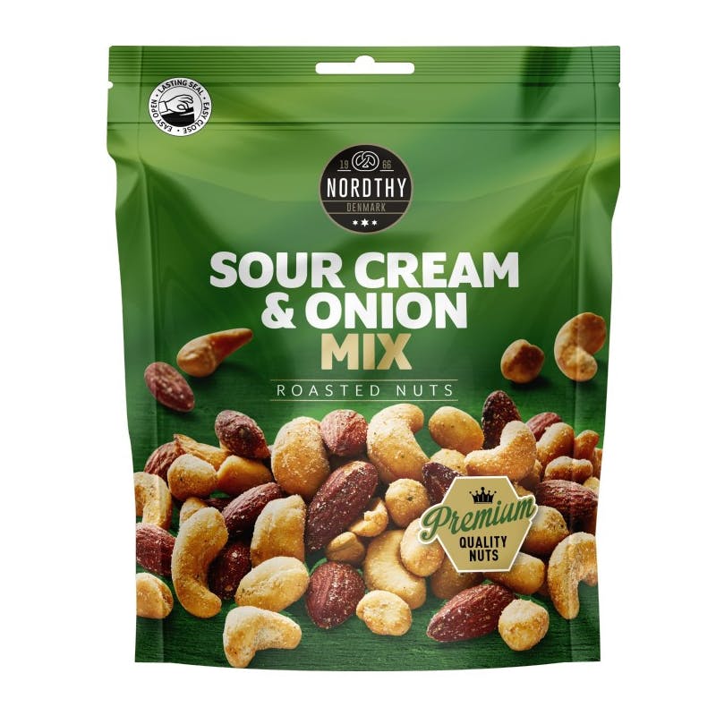 Nordthy Sour Cream &amp; Onion Mix Roasted Nuts 140 g