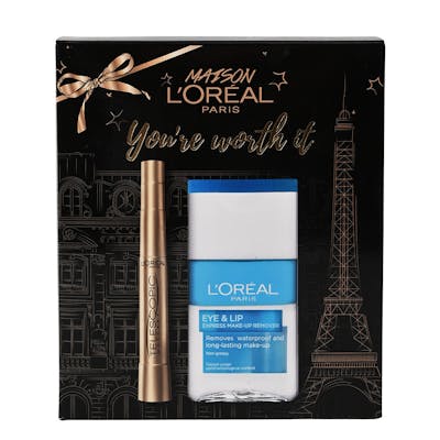 L'Oréal Telescopic Mascara + Eye Makeup Remover Giftbox 8 ml + 125 ml