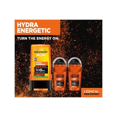 L&#039;Oréal Men Expert Hydra Energetic Turn The Energy On Giftbox 300 ml + 2 x 50 ml