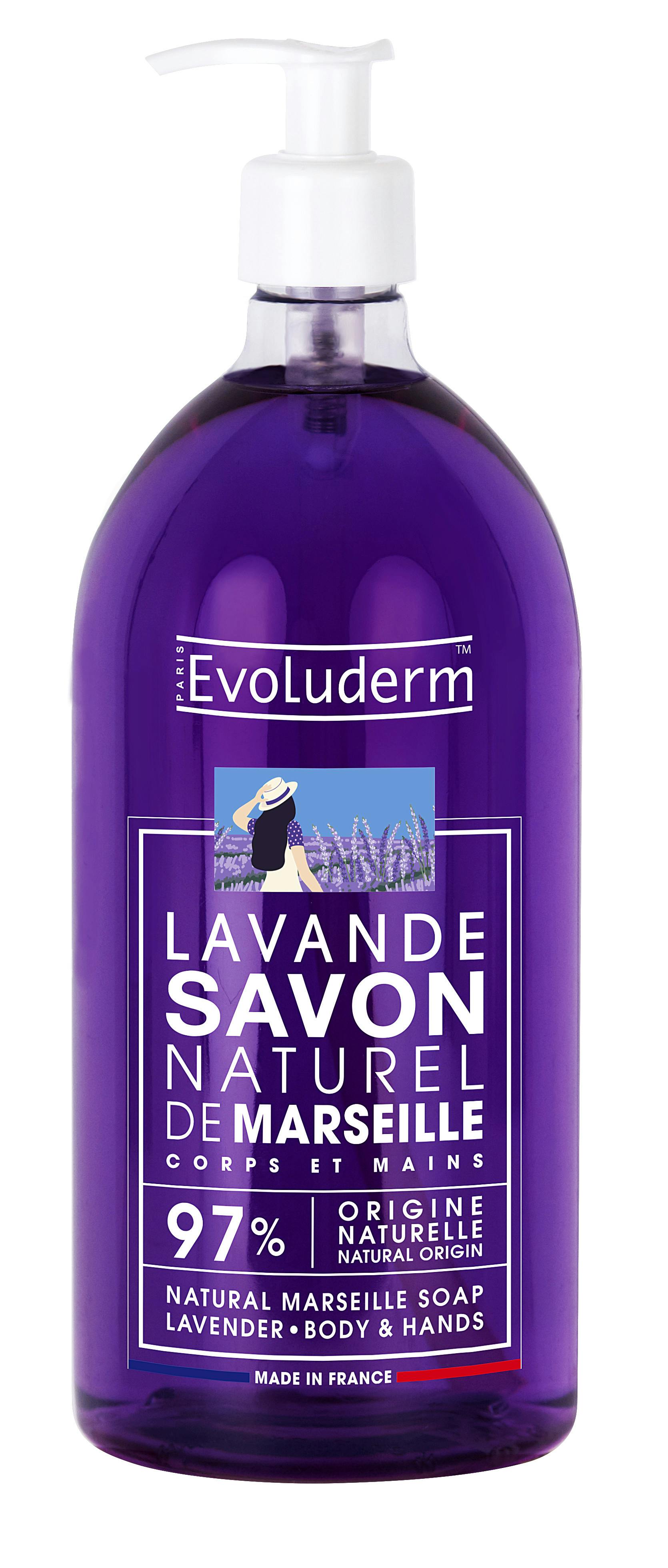 Evoluderm Natural Marseille Soap Lavender 1000 ml