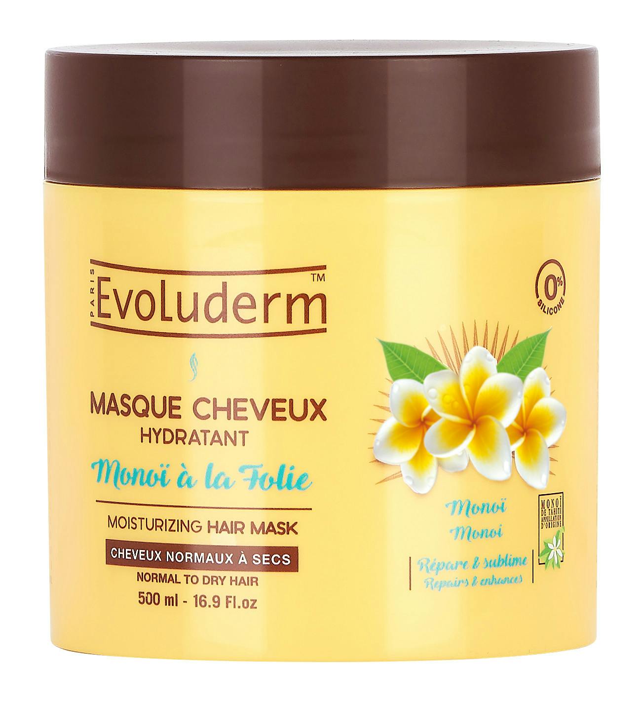 Evoluderm Moisturizing Hair Mask Monoi A La Folie 500 ml