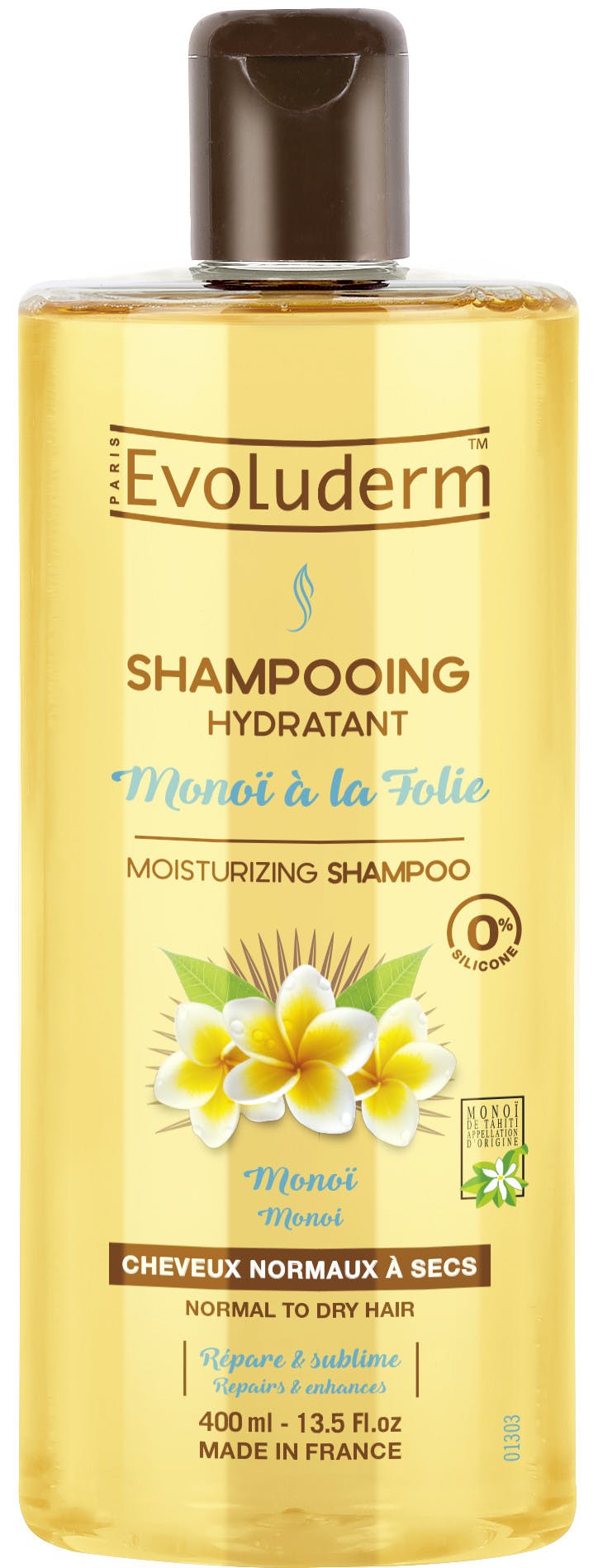 Evoluderm Moisturizing Shampoo Monoi A La Folie 400 ml