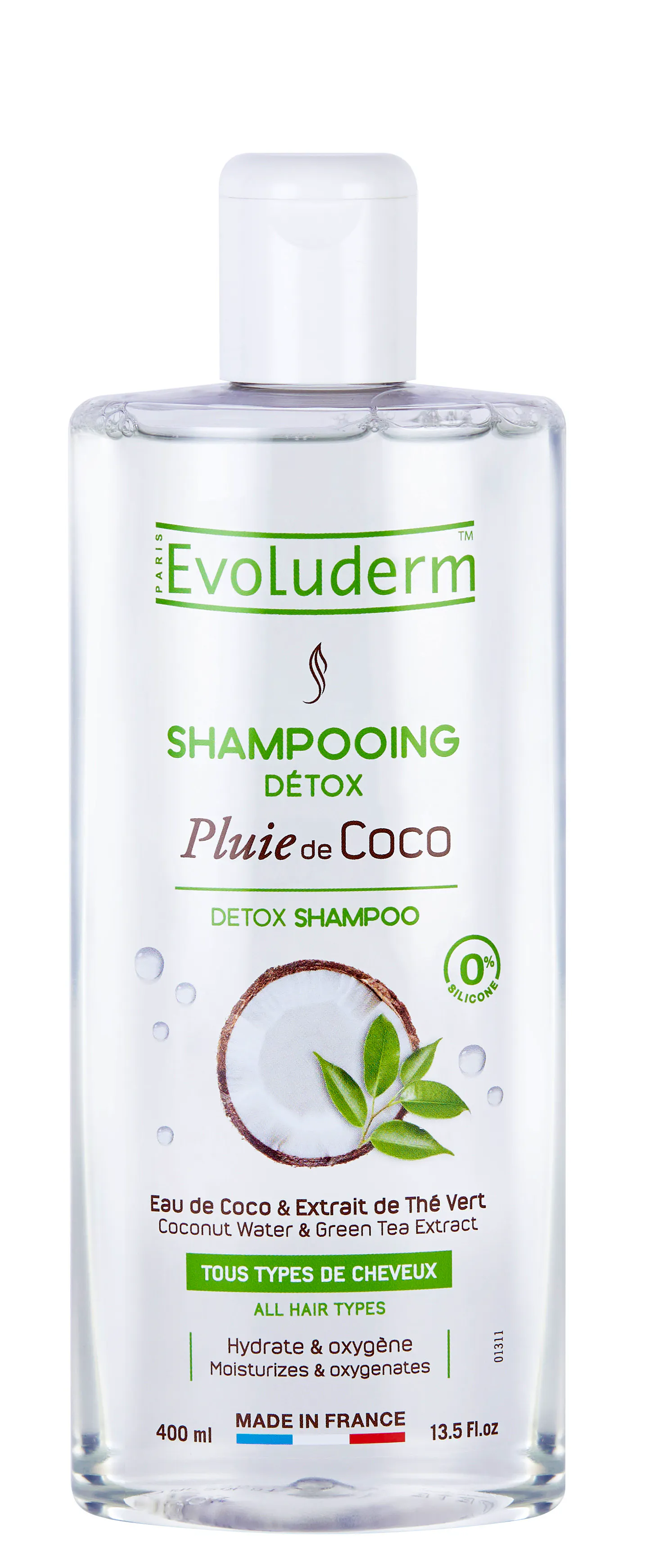 Evoluderm Detox Shampoo Pluie De Coco 400 ml