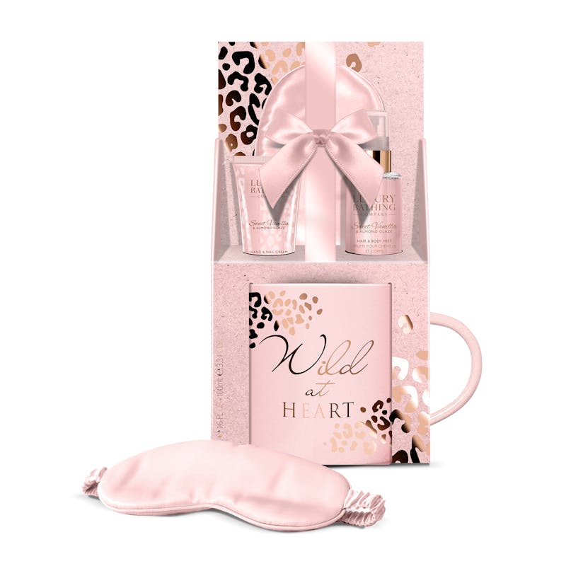 The Luxury Bathing Company Sweet Vanilla & Almond Gaze Wild at Heart Set 100 ml + 50 ml + 2 st