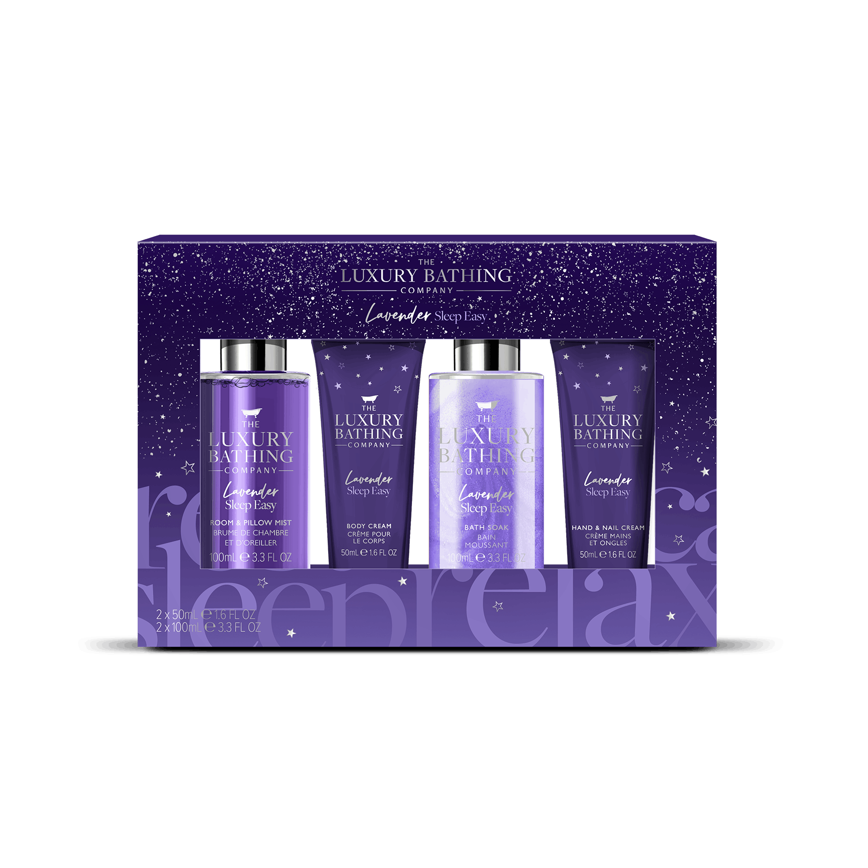 The Luxury Bathing Company Lavender Sleep Easy Mind, Body & Soul Set 2