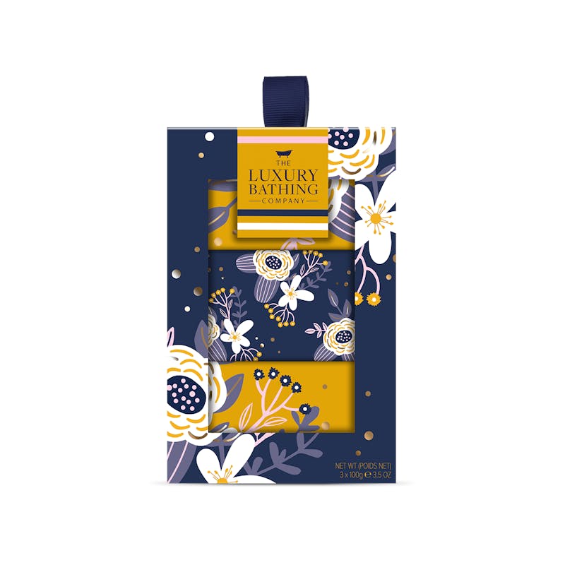 The Luxury Bathing Company Wild Poppy & Pomelo Soap Trio 3 x 100 g
