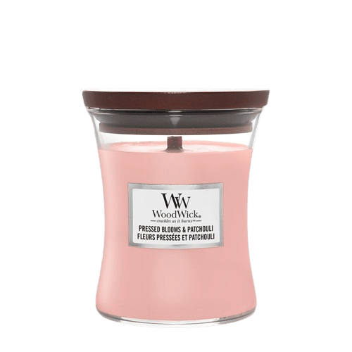 WoodWick Scented Candle Pressed Blooms & Patchouli 275 g