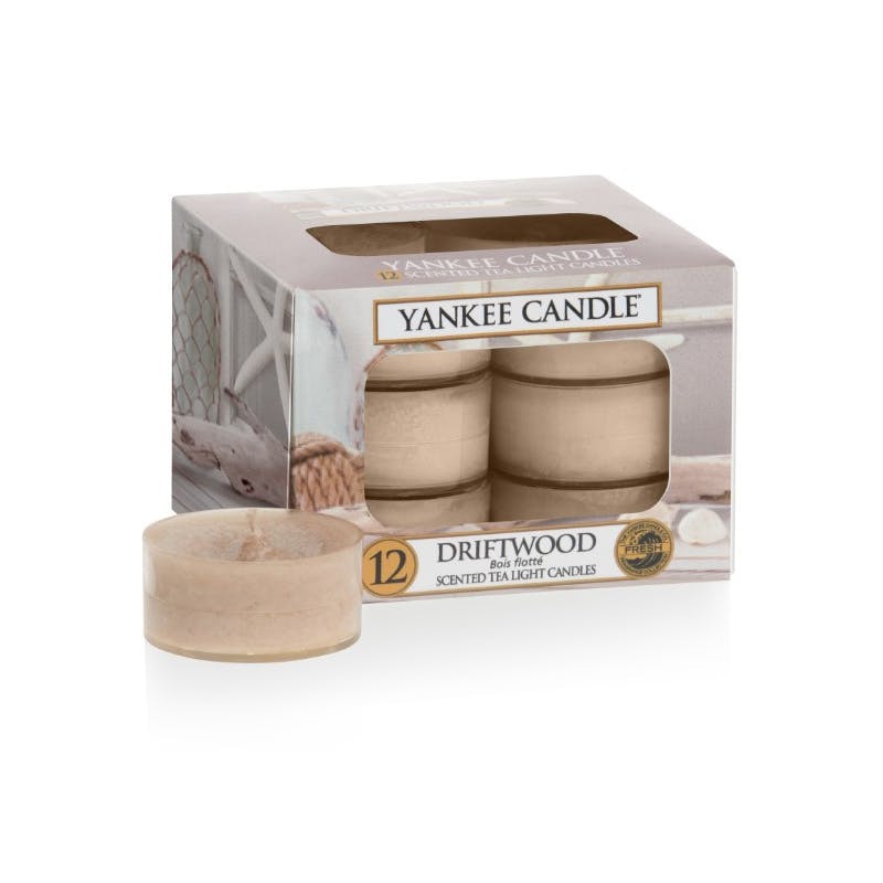 Yankee Candle Scented Tea Lights Driftwood 12 stk