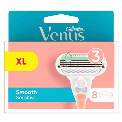 Gillette Venus Smooth Sensitive Razorblades 8 stk