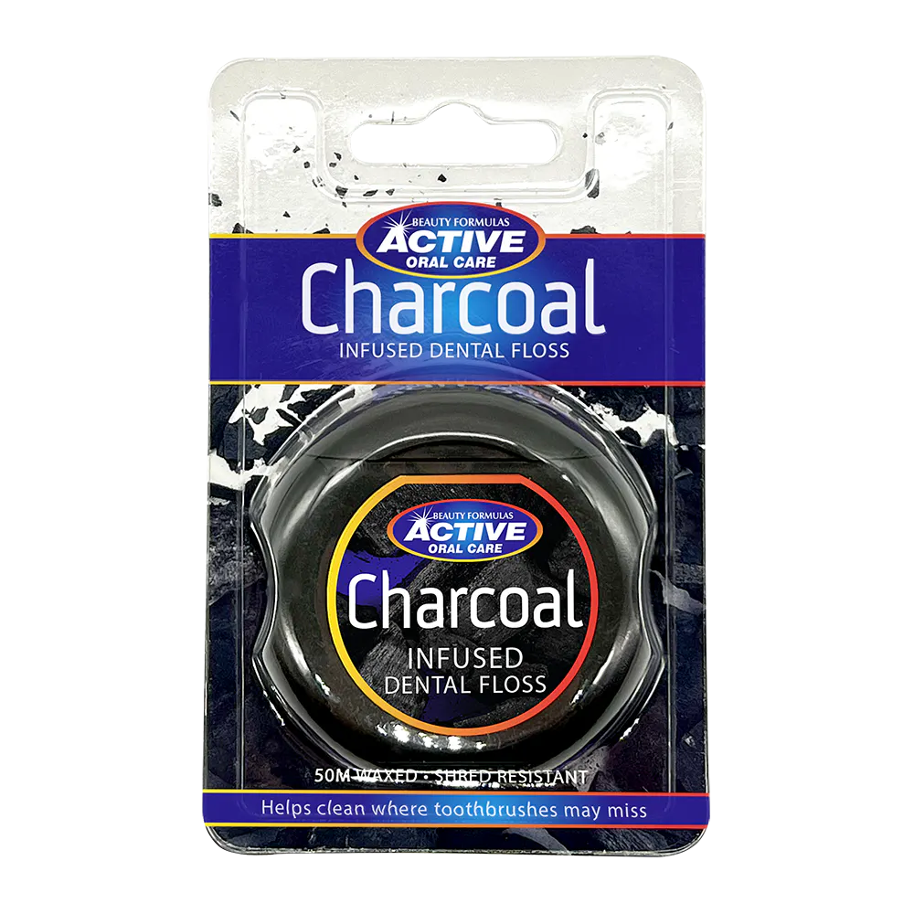 Beauty Formulas Charcoal Infused Dental Floss 50 m 1 pcs