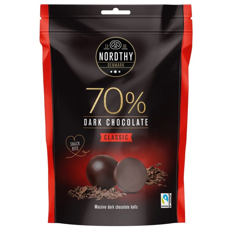 Nordthy 70 % Dark Chocolate Balls Classic 90 g