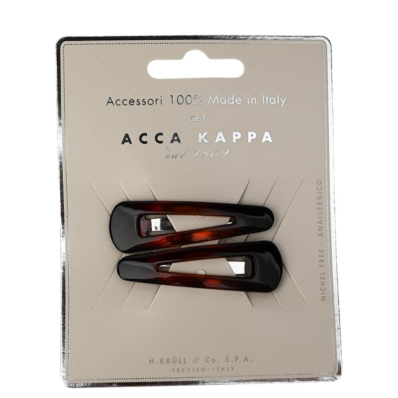 Acca Kappa Hair Clips Brown D1501 2 st