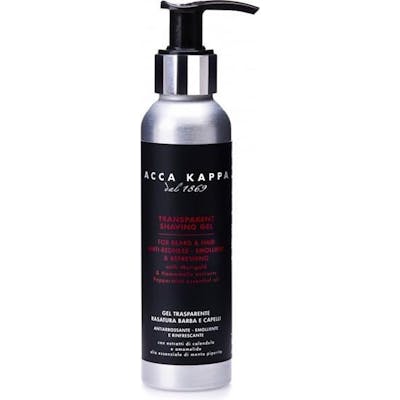 Acca Kappa Transparent Shaving Gel For Beards And Hair 125 ml