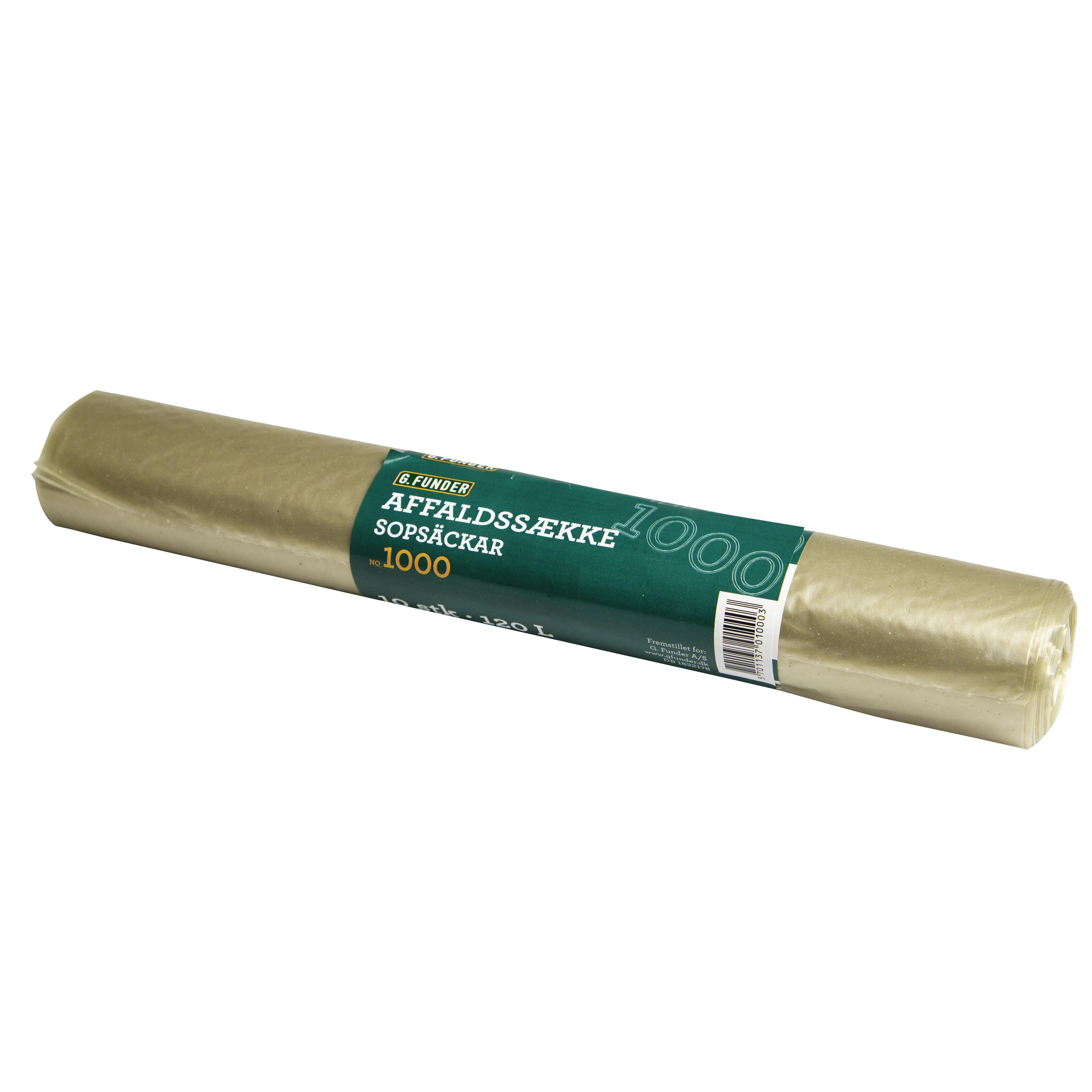 G. Funder Trash Bags Clear Plastic 120 L 10 pcs