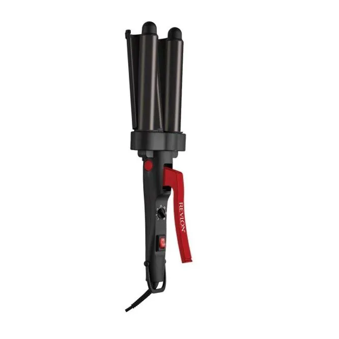 Revlon RVIR3056UKE Wave Master Jumbo golftang (drie grote buizen, keramische coating met toermalijn, 30 temperatuurstanden tot 190°C)