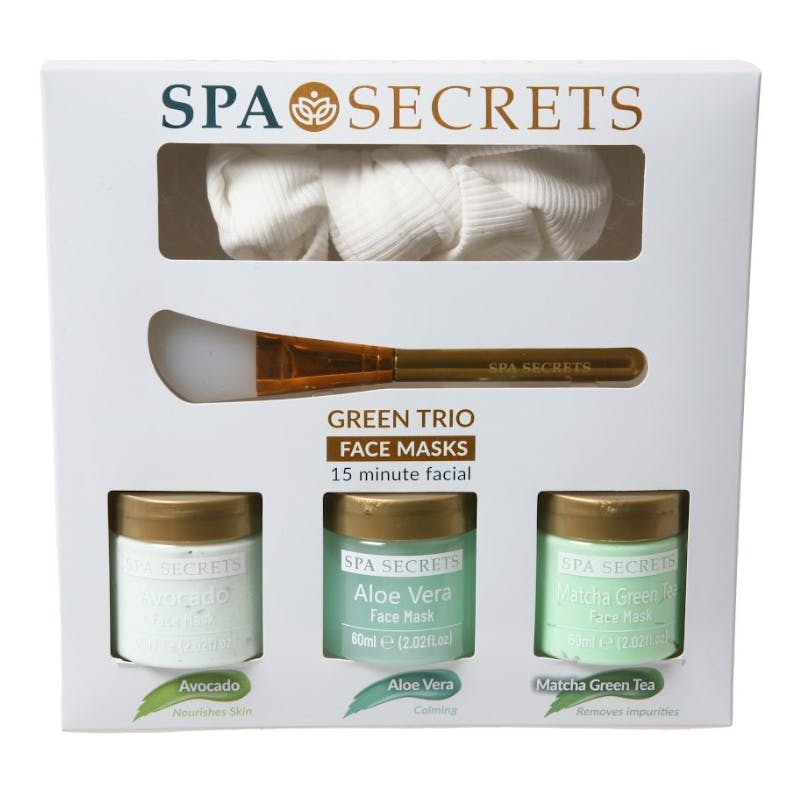 Spa Secrets Green Trio Mask Set 3 x 60 ml + 2 stk