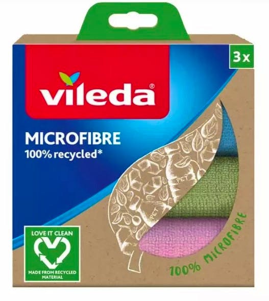 Vileda Microfiber 100% Recycled Cloth 3 stk