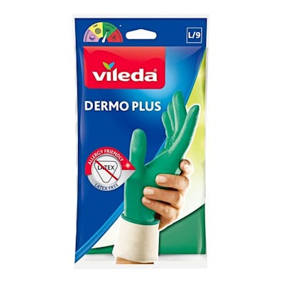 Vileda Rubber Gloves Dermo Plus Large 