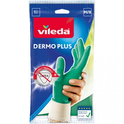 Vileda Rubber Gloves Dermo Plus Medium 2 pcs