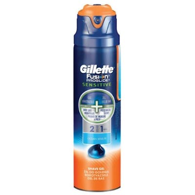 Gillette Fusion ProGlide Sensitive Ocean Breeze 2 In 1 Shaving Gel 170 ml