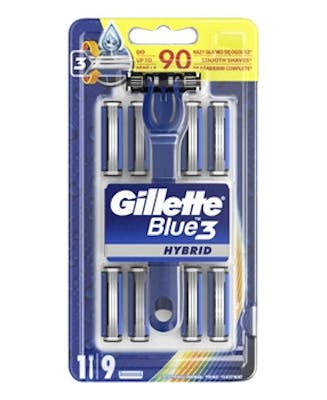 Gillette Blue3 Hybrid Razor 1 st + 9 st